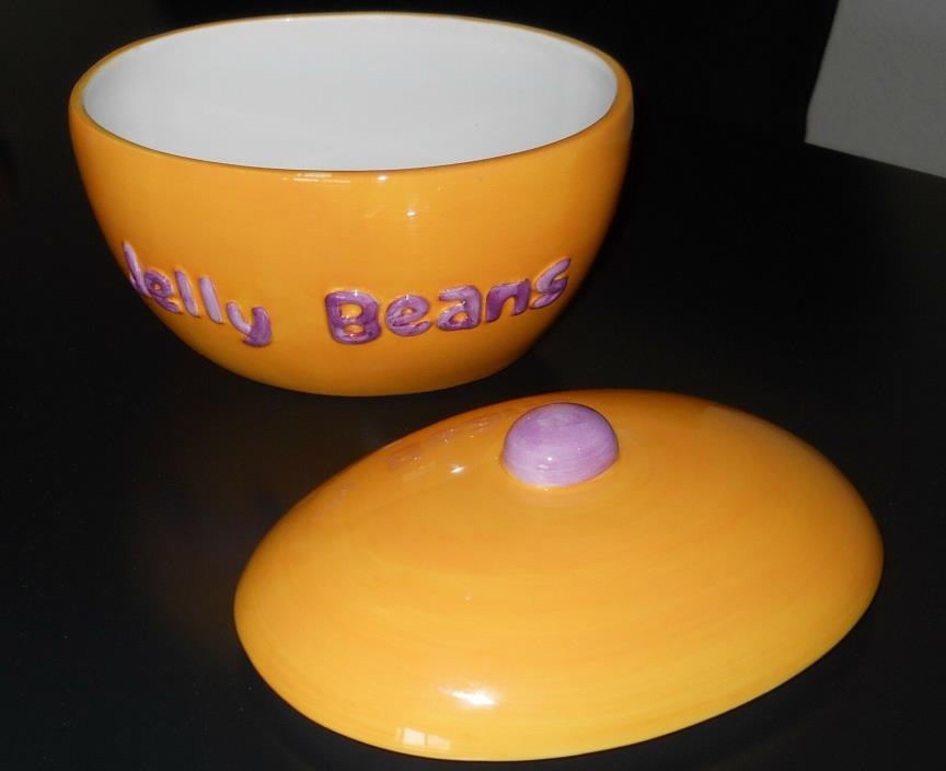 Candy Dish Bowl Jelly Beans Covered Ceramic Whimsical 7