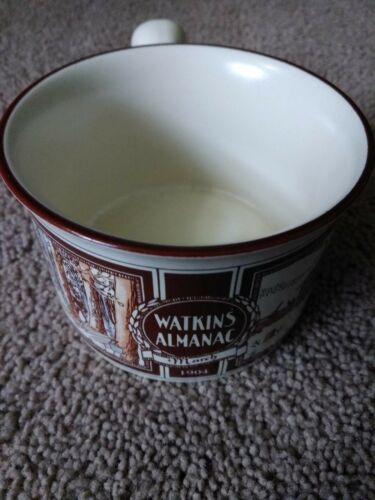 Watkins Almanac March 1904 Soup Chilli Bowl with Handle, Stoneware