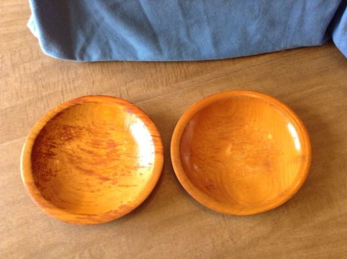 Two Handmade Wood Munising Crafted Bread Dough Bowl Small 7