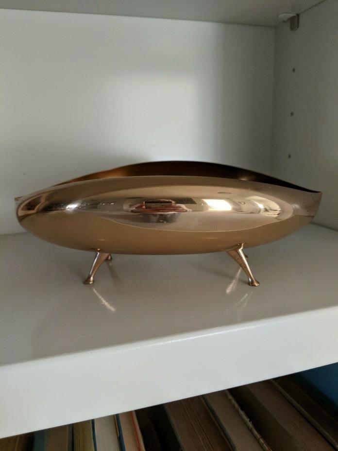Saxton Space Age Anthropomorphic Bronze Copper Bowl Dish California Vintage MCM