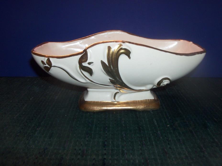Vintage White with 25 K Gold Trim Bowl -  Vase