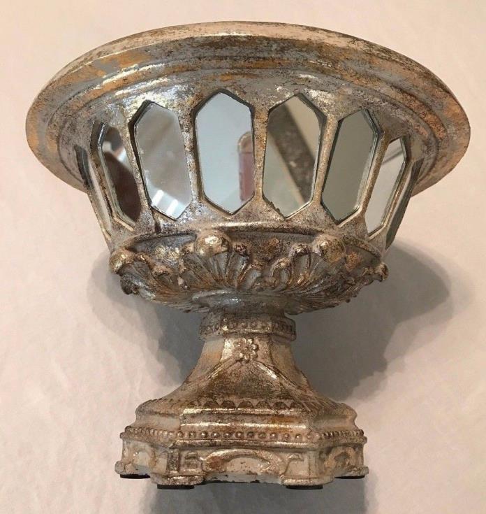 Antiqued Mirrored Pedestal Bowl ~ Wedding