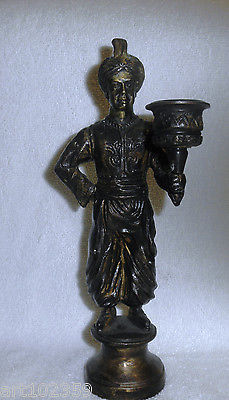 Decorative Bronze Man Candle Holder