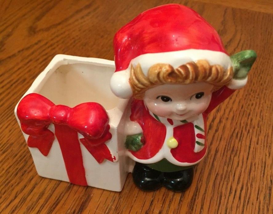 Unesco Christmas decoration candle Holder child and gift box Porcelain