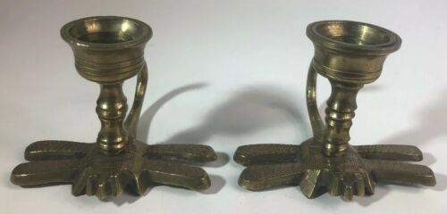 Brass Dragon Fly Candle Holders 3” X 2.5”(I17)