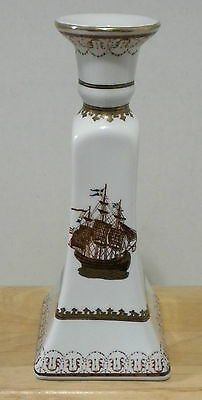 Ceramic Candlestick - Sailing Ship - Made for Neiman Marcus - 8 5/8