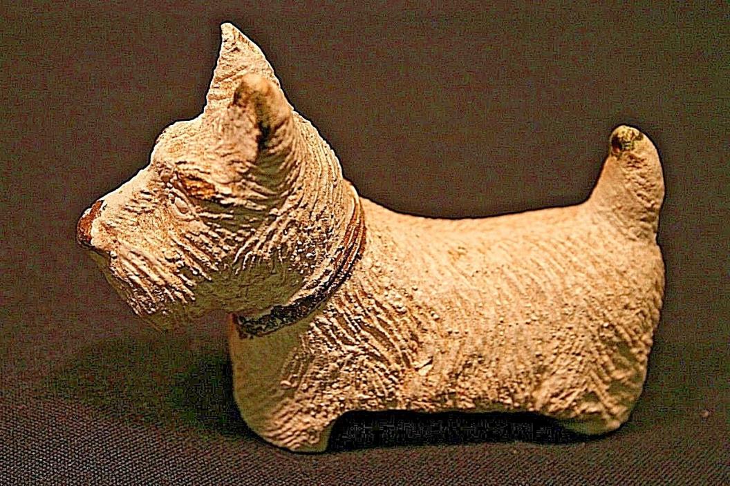 Vintage~Scottie Puppy Dog~Chalk ware~Chalk Figurine~Super Cute!!!