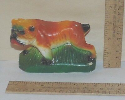 CHALKWARE BULLDOG - Single BOOKEND or DOOR STOP - CARNIVAL PRIZE - Damaged