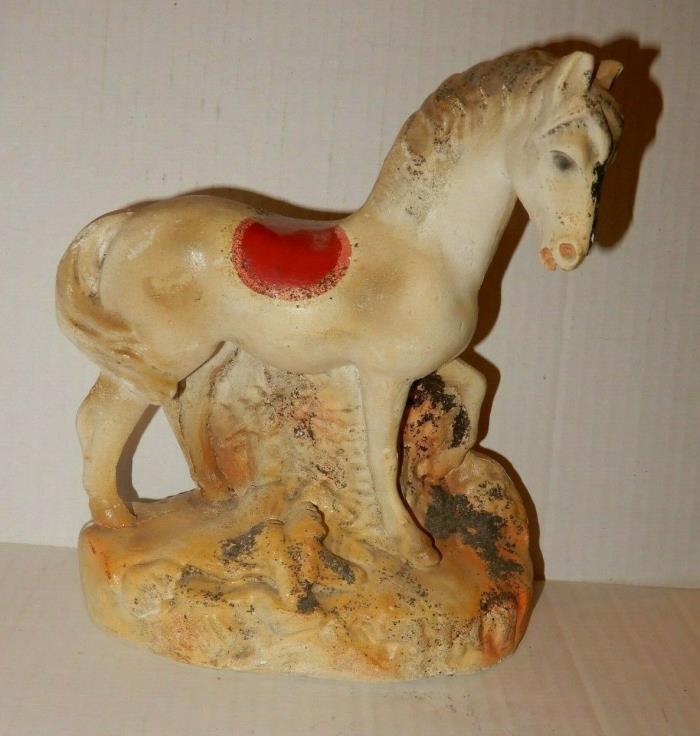 Vintage Carnival Chalkware Horse Statue
