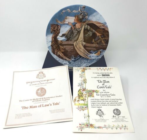 Longton Crown The Man of Law’s Tale 1981 Limited Edition Collector Plate