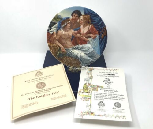 The Knight's Tale Longton Crown Pottery G.A. Hoover Collector Plate 8.5