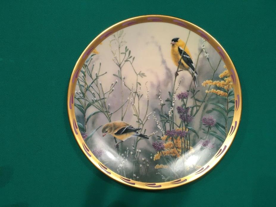 Golden Splendor Collector's Plate ~ Lennox Nature's Collage Plate Collection