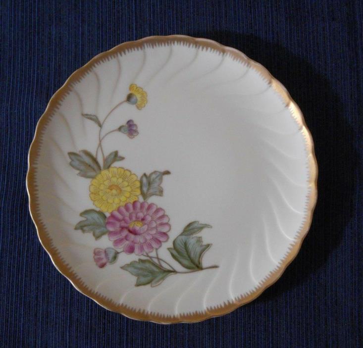 Decorative Plate Gorgeous Pink, Yellow, & Purple Flowered with G737 Mark on Back