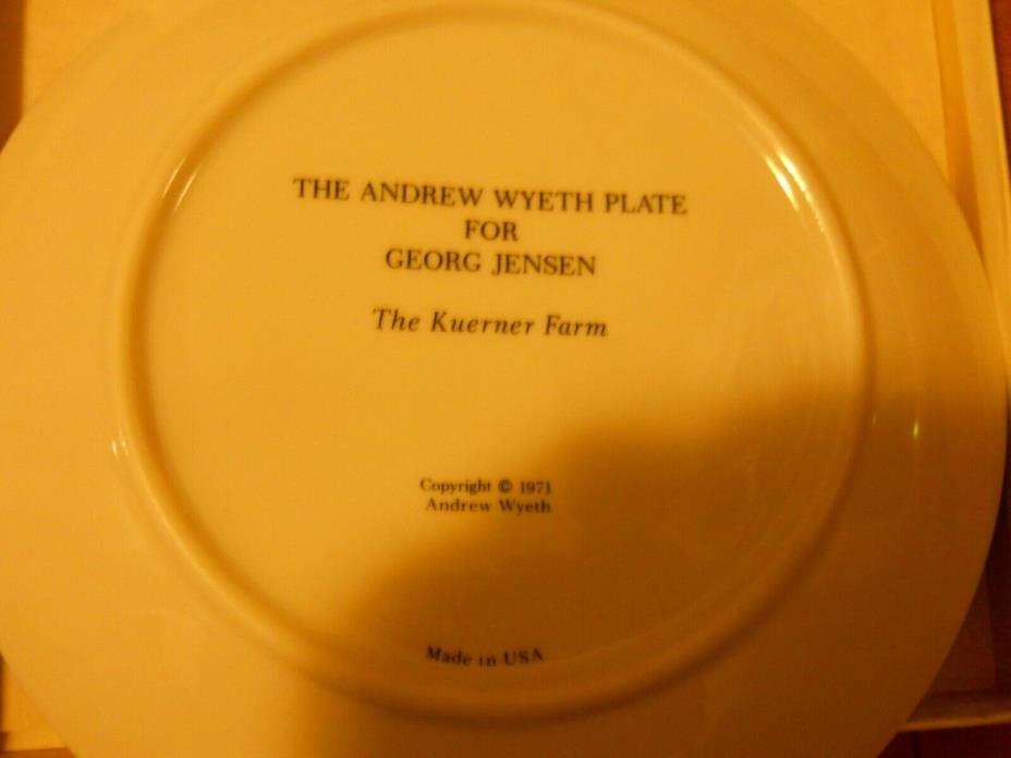 The Andrew Wyeth Plate for Georg Jensen The Kuerner Farm (1971) $9.99