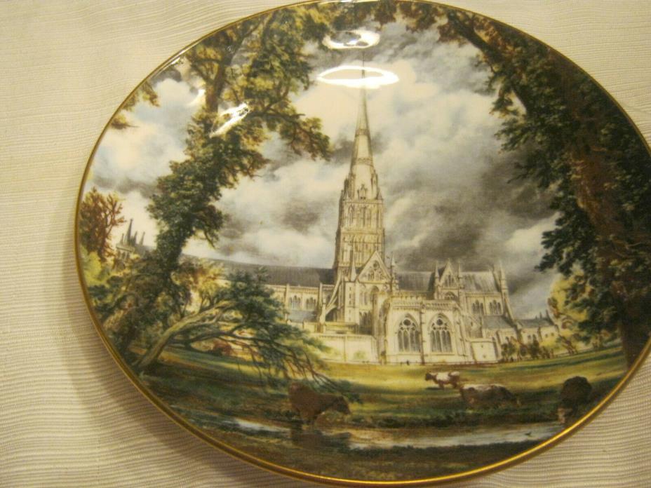 STAFFORDSHIRE John Constable Salisbury Cathedral china collector plate