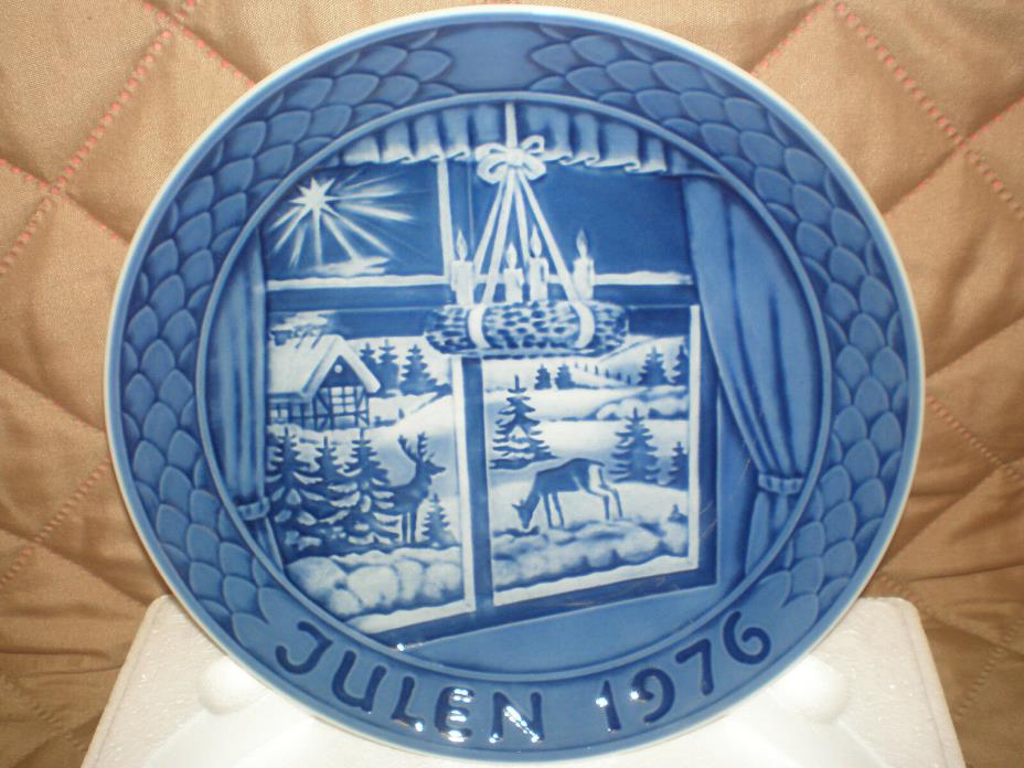 NOS - Grande Porcelain of Copenhagen Blue Collector's Plate Christmas JULEN 1976