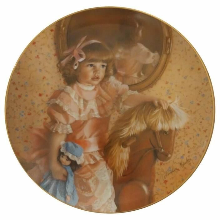 Collectbl Plate #1773DG Sandra Kuck “Amy's Magic Horse” Vintage 1983 Girl Family