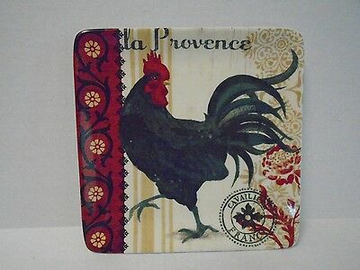 Jennifer Brinkley La Provence Rooster Plate Certified Cavailiere France Square