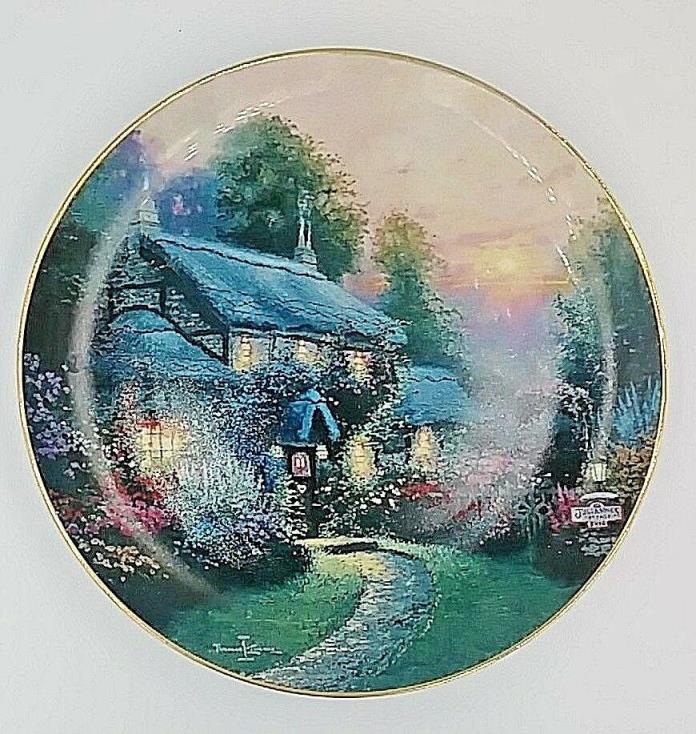 Thomas Kinkade Collector Plate Julianne's Cottage enchanted cottages Knowels