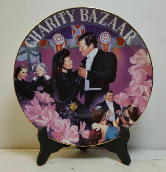 Bradford Exchange Gone With the Wind Musical Treasures Plate Charity Bazaar