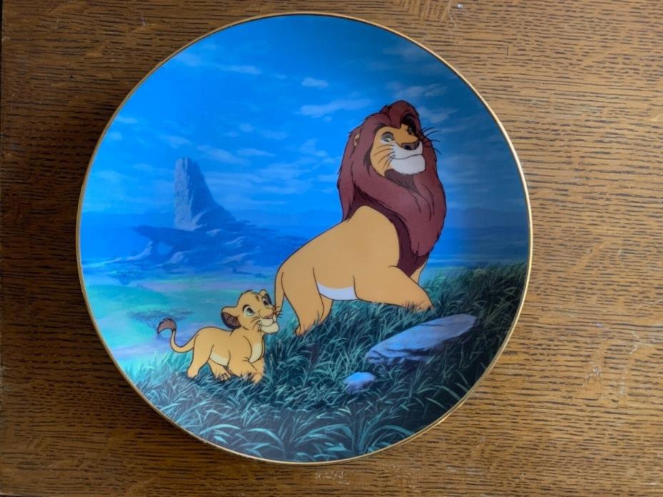 The Lion King “Like Father Like Son” collector Plate The Bradford Exchange