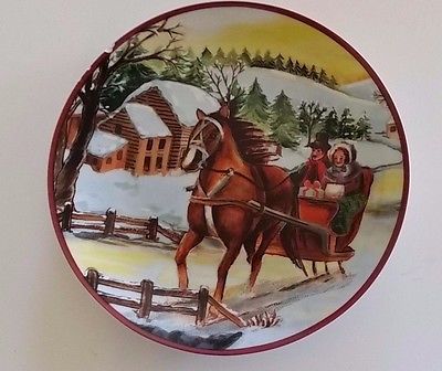 Plate Christmas HORSE AND SLEIGH 8