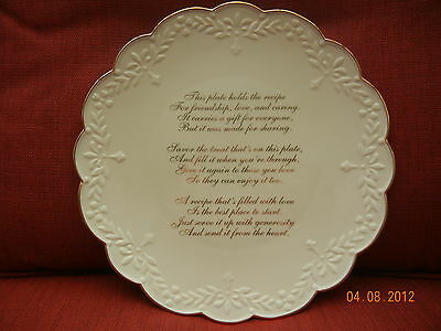 Lenox Scalloped Edge Friendship Collector's Porcelain Plate~EPC w Original Box