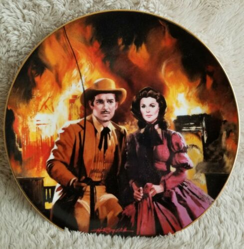 The Burning of Atlanta WS George 1988 Gone With The Wind Collector Plate