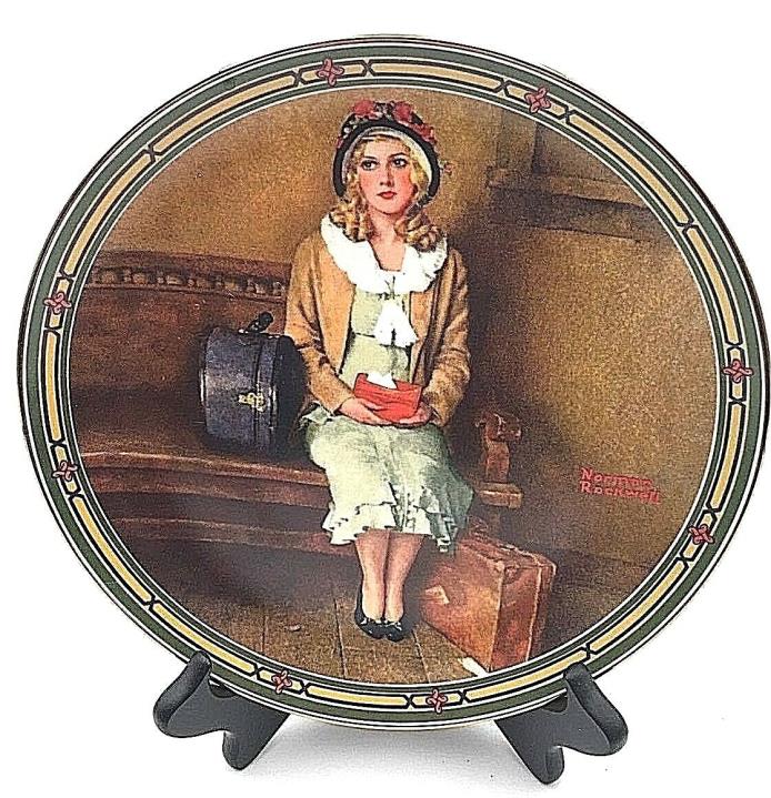 EDWIN KNOWLES A Young Girl's Dream by Norman Rockwell COLLECTOR PLATE Box COA