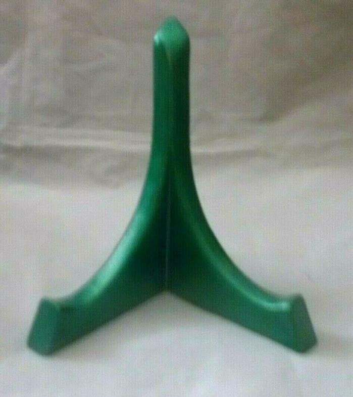 Plate Stand Hand Painted Ceramic Home Decor Display Green