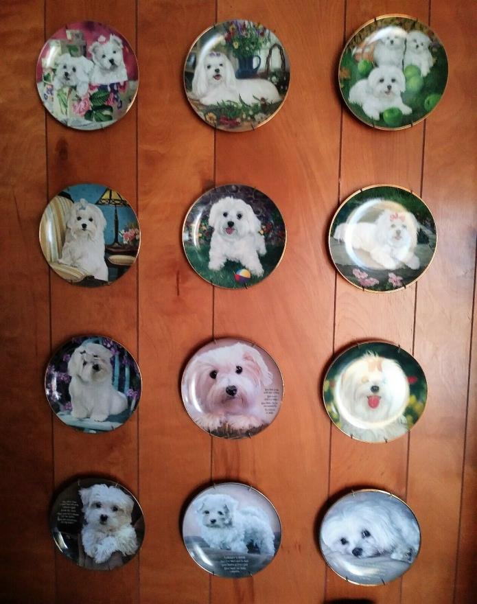 Danbury Mint MALTESE PLATE COLLECTIONS – 12 Plates Available    !! RARE !!