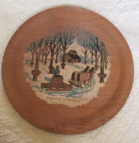 Vintage Wood Plate Sugaring In Vermont