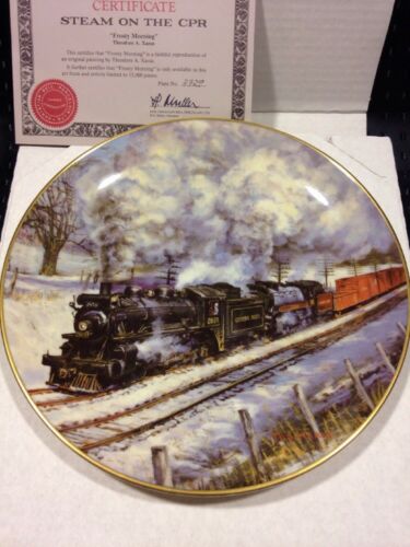 Steam on the CPR limited edition collector plate 4729/15000 Frosty Morning