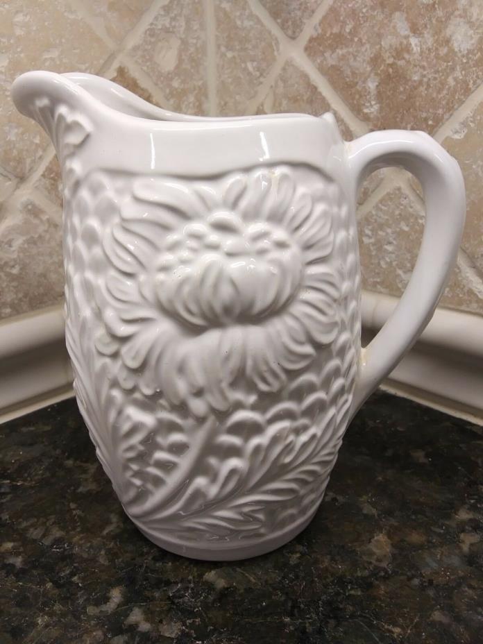 White Ceramic Pitcher Peonies Andrea by Sadek Jay Wilfred 9