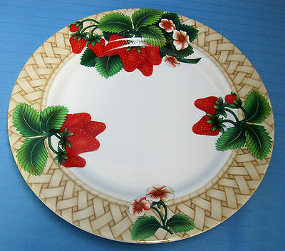 Andrea by Sadek Decorative Collector Plate Bright Strawberries Rare Design