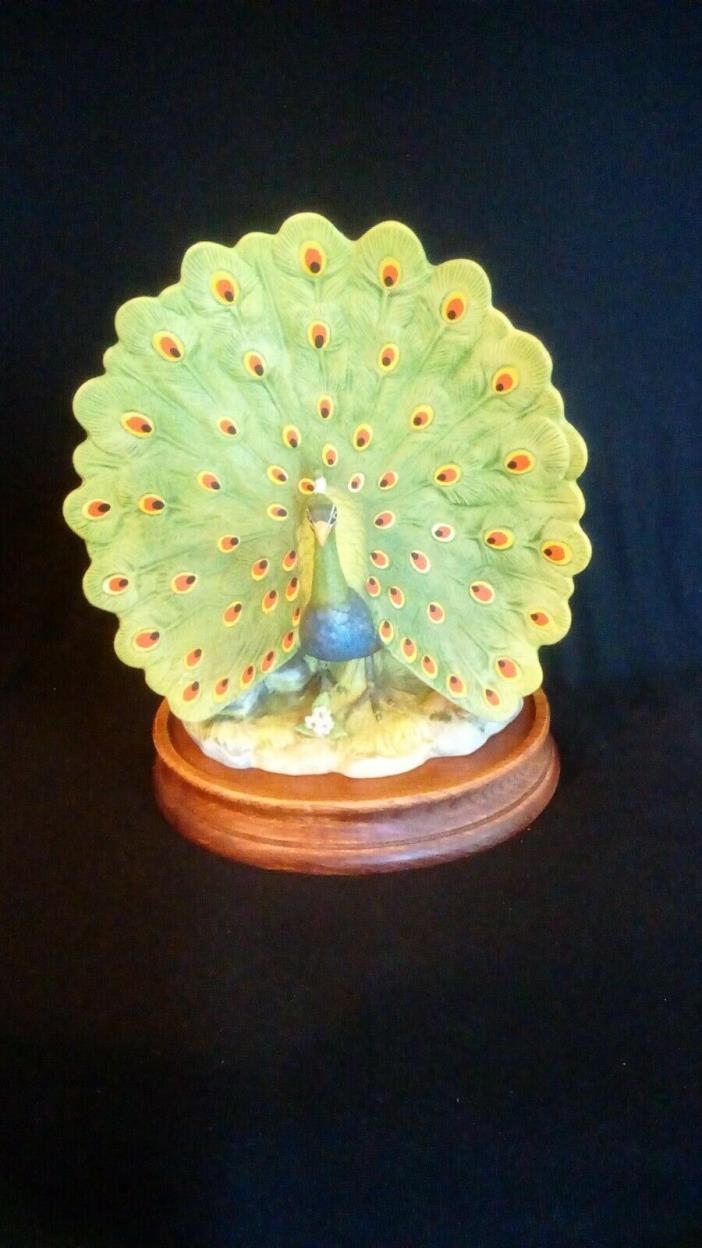 Andrea by Sadek Porcelain Bird figurine Peacock 9