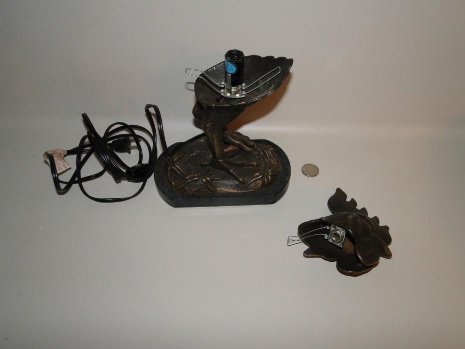Brass Roost Lamp, Broke Parts Only, Andrea By Sadek CORDED SWITCH
