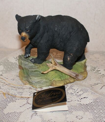 Vintage Black Bear Figurine by Andrea Sadek
