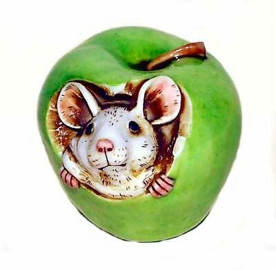 Harmony Kingdom artist Neil Eyre Designs Mouse mice green apple teachers pet