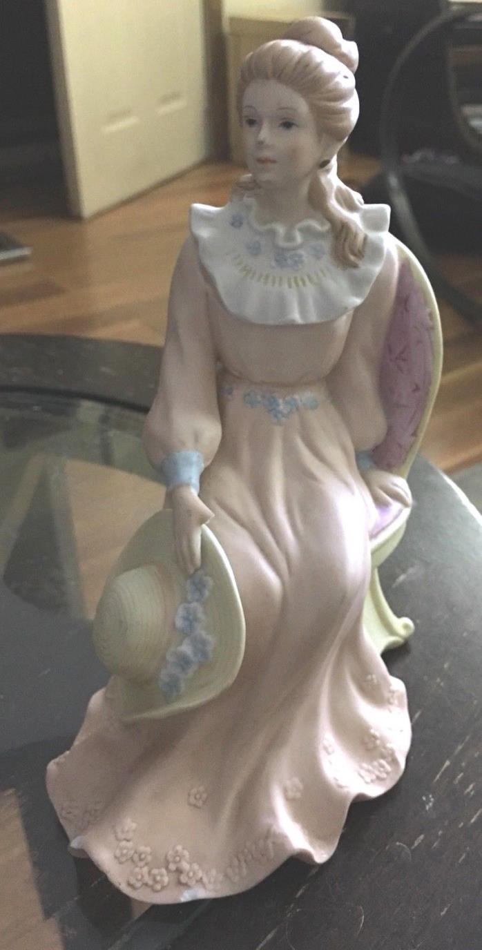 Original COURTNEY'S DREAM Porcelain Figurine Lady Sitting in Chair HOMCO #1439