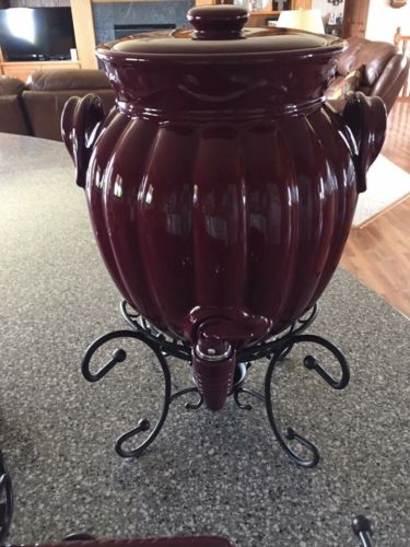 Berry Colored - Beverage Server w/Stand - Retired - CELEBRATING HOMES