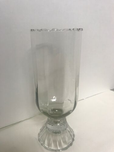 Home Interiors Homco Votive Cup Sconce Tall Candle Holder Clear Cut Glass 6 1/2”