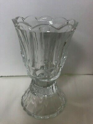 Home Interiors Homco Votive Cup Sconce Small Candle Holder Clear Glass 3 1/2”