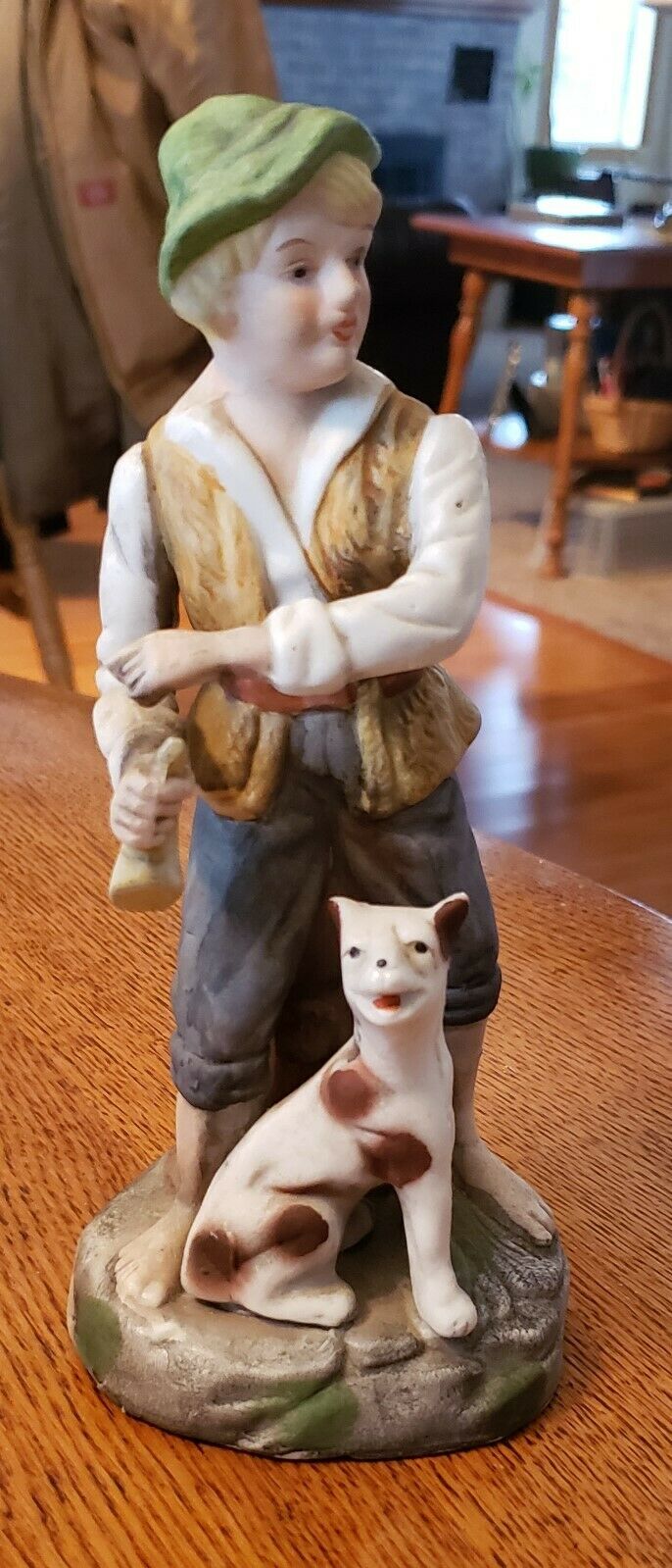 Homco Boy With Dog Figurine 8