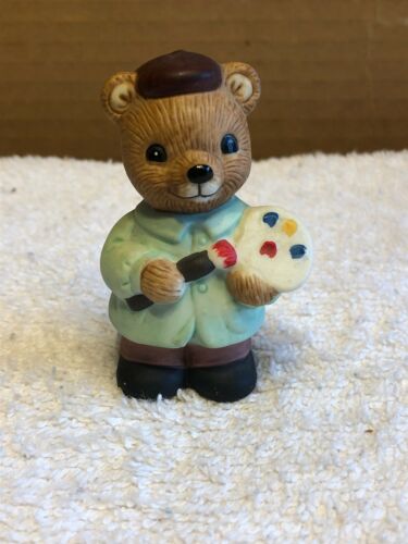 Homco Bear Painter Figurine