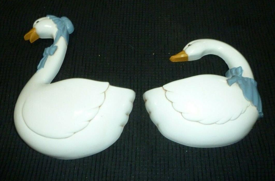 1978 Set of (2) Vintage Burwood Products Geese Wall Pockets #2814-1b Homco