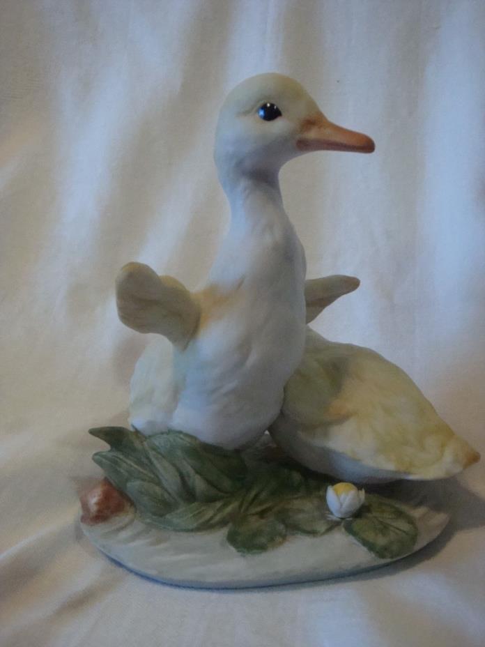 Home Interiors Ducks Figurine Masterpiece Porcelain 1982 EUC