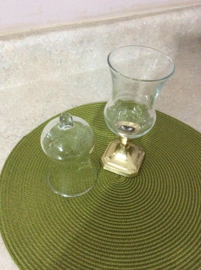 HOME INTERIOR / HOMCO SET OF 2 CLEAR TRADITIONAL VOTIVE CUPS / CANDLE HOLDERS