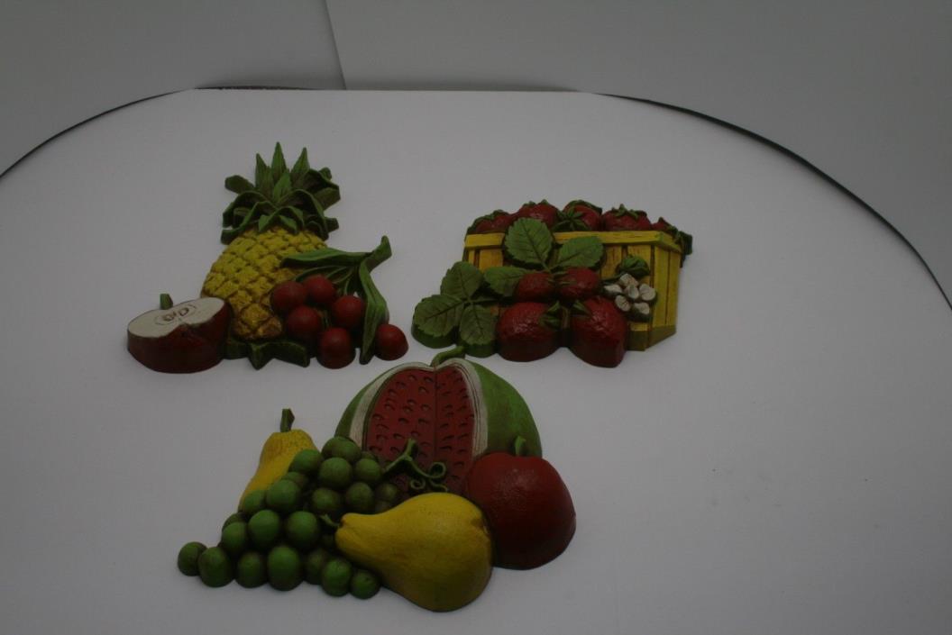 FRUIT wall hangings Decoration vintage service industries inc