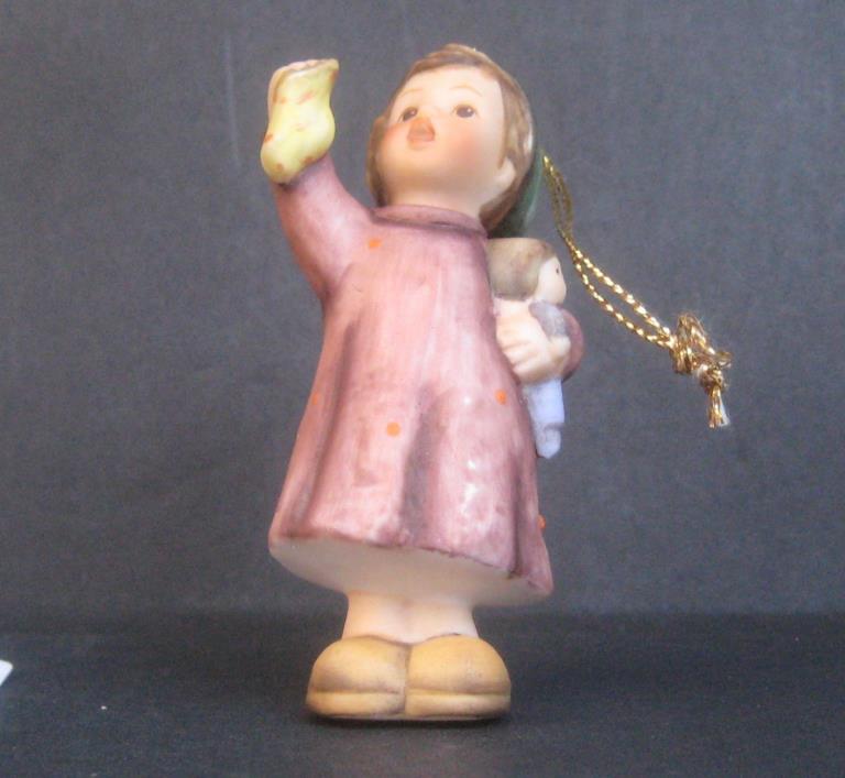 Goebel Hummel Stocking For Dolly Christmas Ornament Figurine 3
